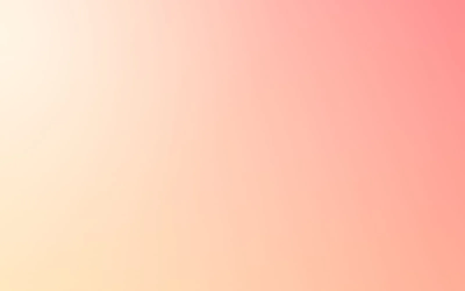 A soft gradient of cream, peach and coral