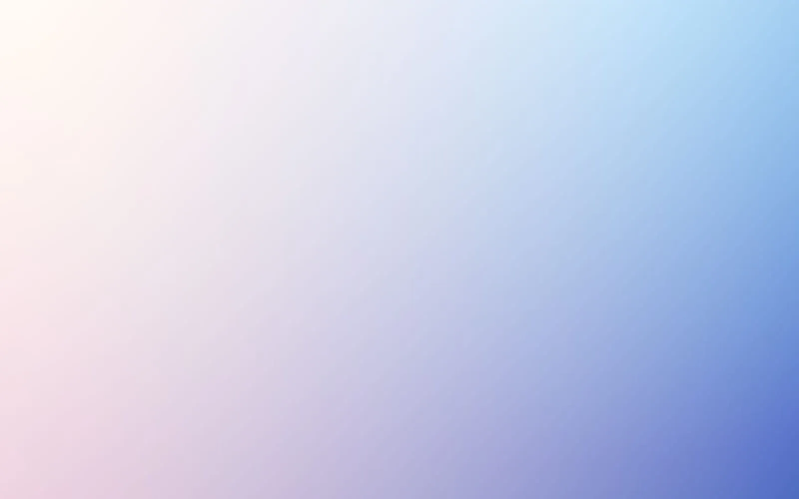 A pale gradient of pink, lilac and blue